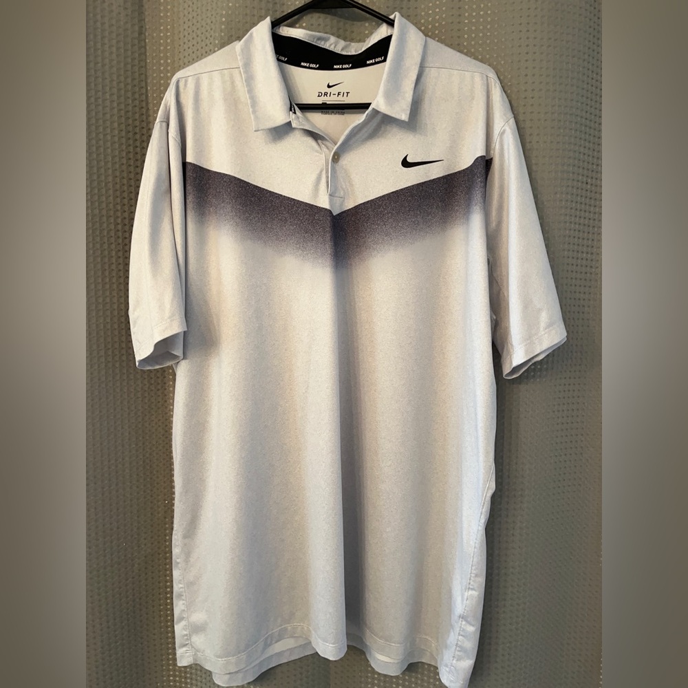 Men’s Nike Slate Grey and White Dri-Fit Shirt